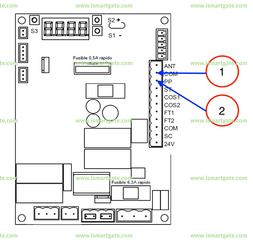 Wiring diagram for Aprimatic ALZO 55 with Control board T230